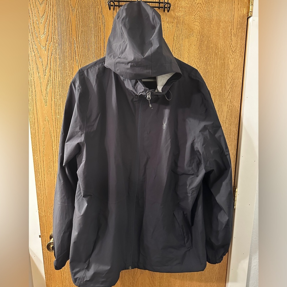 Spyder Black Rain Hooded Jacket